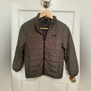 Under Armor youth M olive green parka